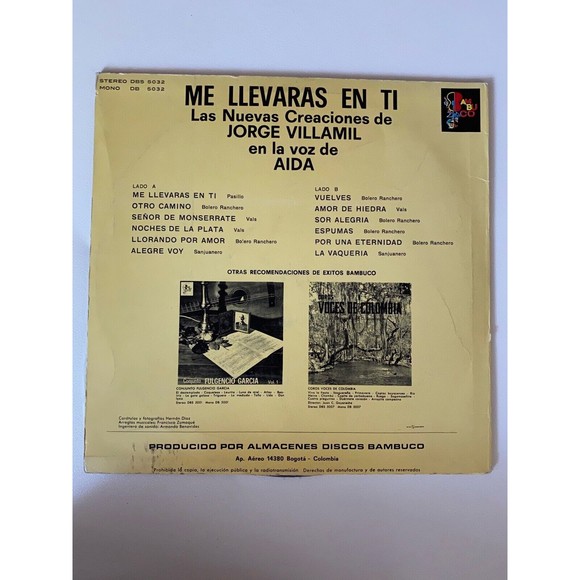 Me Llevaras En Ti Las Nuevas Creaciones De Jorge Villamil Aida MONO VG+ - Picture 2 of 8